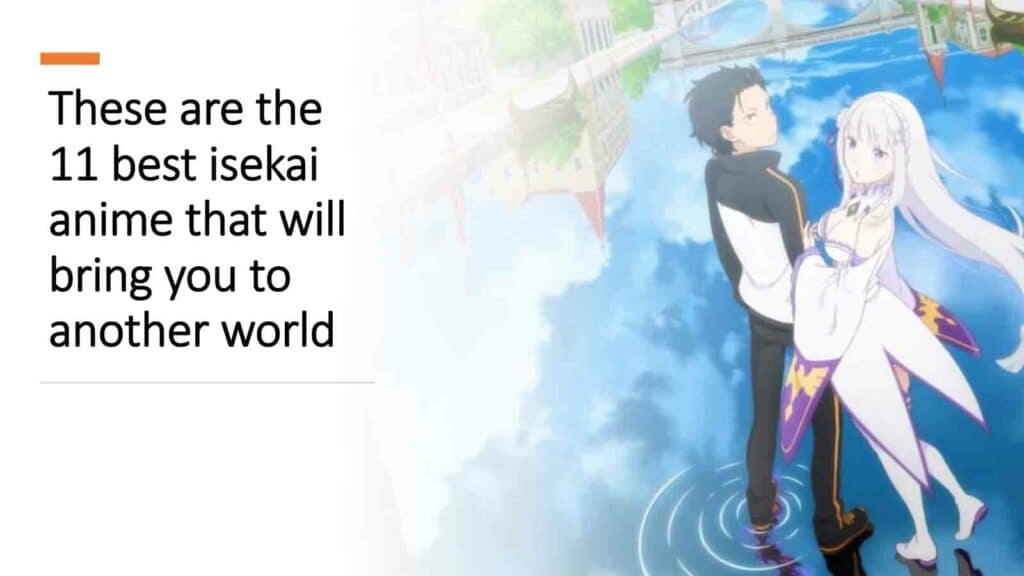 Re Zero Emilia and Subaru en la imagen destacada de ONE Esports sobre los 11 mejores animes isekai que te llevarán a otro mundo
